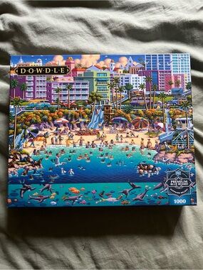 DOWDLE Beach Scene 1000-Piece Jigsaw Puzzle - Colorful Coastal Artwork